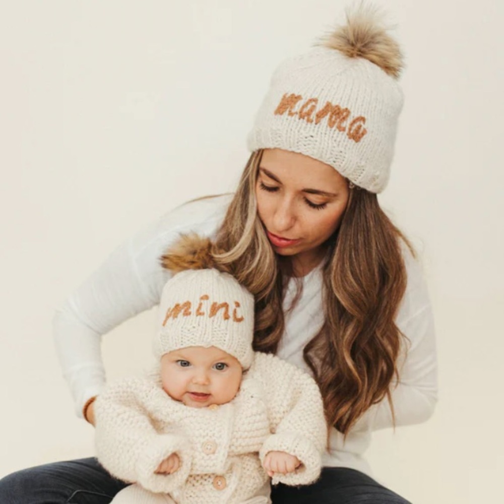 New Me and My Mini Beanie Knit Matching Mama and Mini Hats